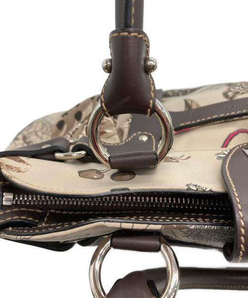 Salvatore Ferragamo（サルヴァトーレ フェラガモ）Salvatore Ferragamo (サルヴァトーレ フェラガモ) サバンナ アニマル ハンドバッグ/トートバッグ ベージュの古着・服飾アイテム