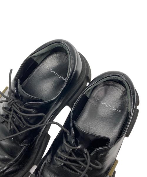 MANA（マナ）MANA (マナ) 厚底レースアップ・シューズ ブラック サイズ:35の古着・服飾アイテム