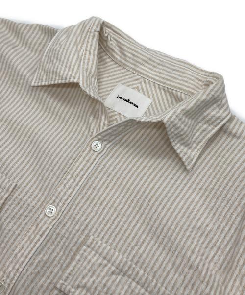 :colon（コロン）:colon (コロン) ダブルポケット レギュラーカラーシャツ ベージュ サイズ:1の古着・服飾アイテム