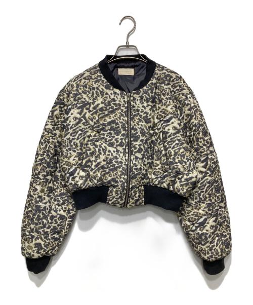 esutoreja（エストレジャ）esutoreja (エストレジャ) レオパードショート丈ブルゾン グレー サイズ:表記なしの古着・服飾アイテム