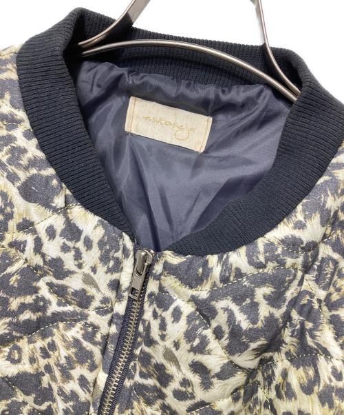esutoreja（エストレジャ）esutoreja (エストレジャ) レオパードショート丈ブルゾン グレー サイズ:表記なしの古着・服飾アイテム