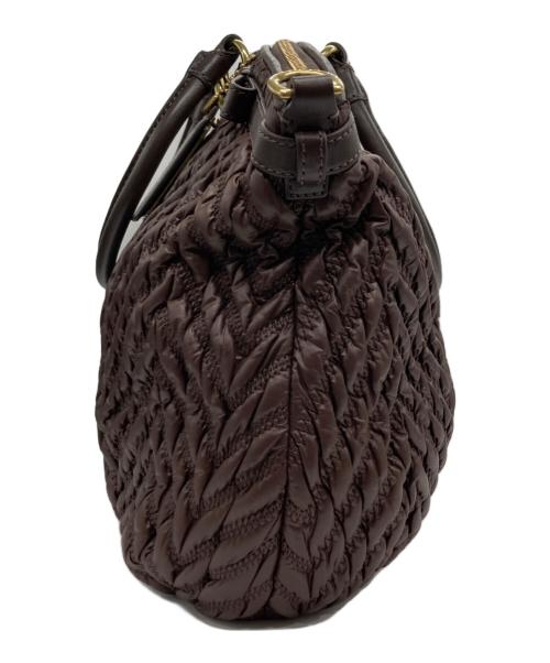 COACH（コーチ）COACH (コーチ) マディソン/キルテッドシェブロントートバッグ ブラウンの古着・服飾アイテム