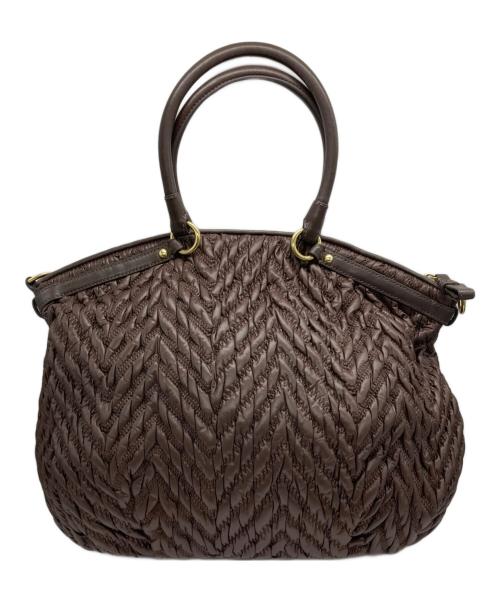 COACH（コーチ）COACH (コーチ) マディソン/キルテッドシェブロントートバッグ ブラウンの古着・服飾アイテム