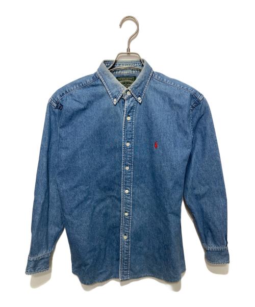 POLO COUNTRY（ポロカントリー）POLO COUNTRY (ポロカントリー) ロゴ刺繍デニムシャツ インディゴ サイズ:Mの古着・服飾アイテム