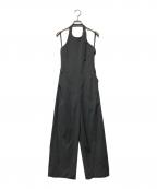 MAISON SPECIALメゾンスペシャル）の古着「American Sleeve Stripe Jumpsuit/ジャンプスーツ」｜グレー