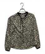DRESSTERIORドレステリア）の古着「レオパードプリントブラウス」｜ホワイト