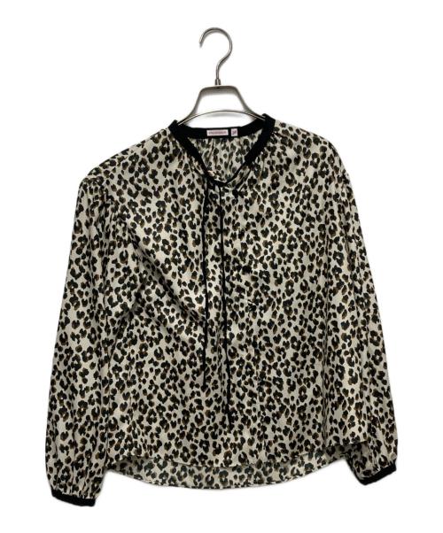 DRESSTERIOR（ドレステリア）DRESSTERIOR (ドレステリア) レオパードプリントブラウス ホワイト サイズ:36の古着・服飾アイテム