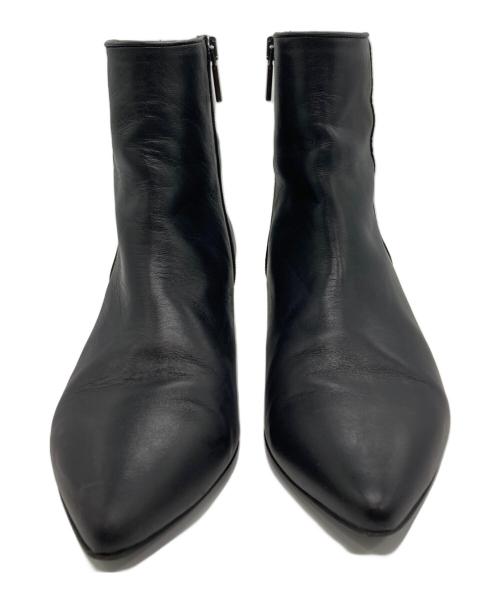 angelina milan（アンジェリーナ ミラン）angelina milan (アンジェリーナ ミラン) サイドファスナー ポインテッドトゥブーツ ブラック サイズ:37の古着・服飾アイテム