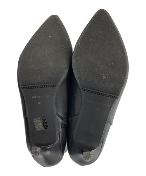 angelina milan（アンジェリーナ ミラン）angelina milan (アンジェリーナ ミラン) サイドファスナー ポインテッドトゥブーツ ブラック サイズ:37の古着・服飾アイテム