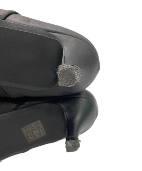 angelina milan（アンジェリーナ ミラン）angelina milan (アンジェリーナ ミラン) サイドファスナー ポインテッドトゥブーツ ブラック サイズ:37の古着・服飾アイテム