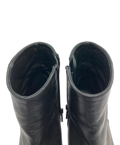 angelina milan（アンジェリーナ ミラン）angelina milan (アンジェリーナ ミラン) サイドファスナー ポインテッドトゥブーツ ブラック サイズ:37の古着・服飾アイテム