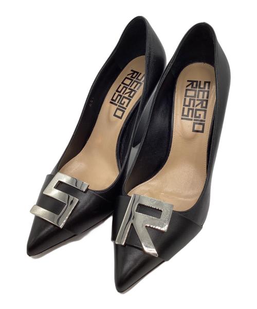 sergio rossi（セルジオロッシ）sergio rossi (セルジオロッシ) ハイヒールパンプス ブラック サイズ:37.5の古着・服飾アイテム