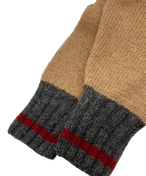 RALPH LAUREN COUNTRY（ラルフローレンカントリー）RALPH LAUREN COUNTRY (ラルフローレンカントリー) スウェードエルボーパッチ ジップニットカーディガン ベージュ サイズ:Mの古着・服飾アイテム