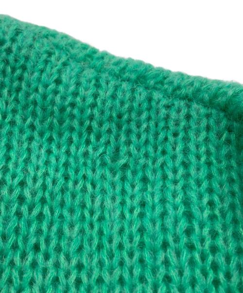 URU（ウル）URU (ウル) WOOL MOHAIR /LONG CARDIGAN/ニットカーディガン グリーン サイズ:freeの古着・服飾アイテム