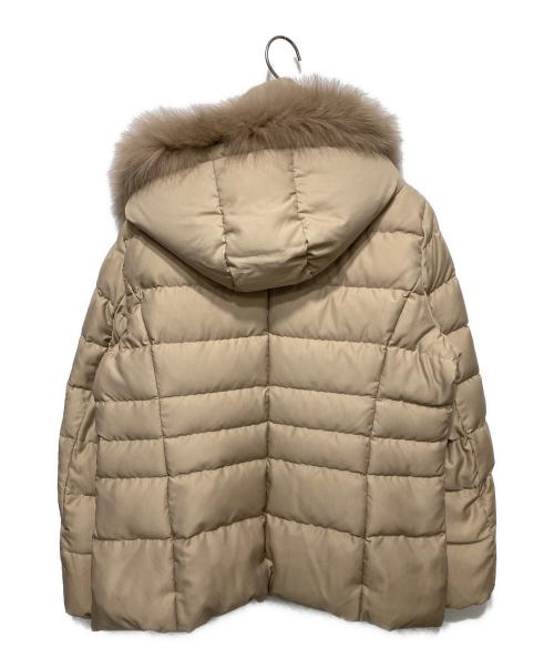 INDIVI（インディヴィ）INDIVI (インディヴィ) ダウンコート/エコファーダウンジャケット ベージュ サイズ:12の古着・服飾アイテム