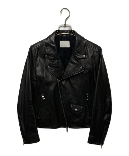 DOMENICO+SAVIO（ドメニコアンドサビオ）DOMENICO+SAVIO (ドメニコアンドサビオ) レザーライダースジャケット ブラック サイズ:38の古着・服飾アイテム