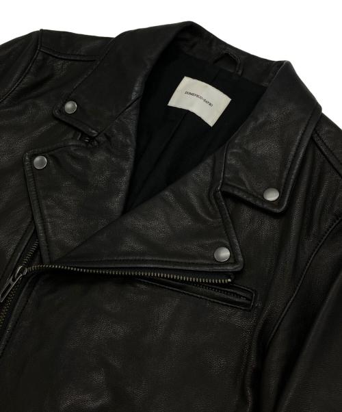 DOMENICO+SAVIO（ドメニコアンドサビオ）DOMENICO+SAVIO (ドメニコアンドサビオ) レザーライダースジャケット ブラック サイズ:38の古着・服飾アイテム