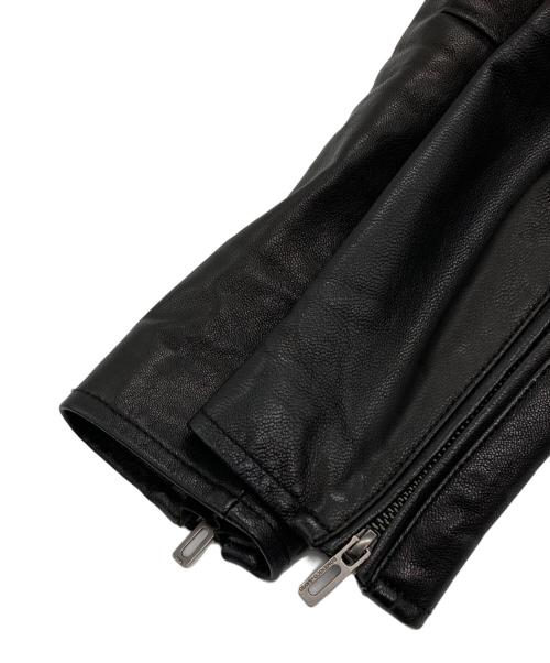 DOMENICO+SAVIO（ドメニコアンドサビオ）DOMENICO+SAVIO (ドメニコアンドサビオ) レザーライダースジャケット ブラック サイズ:38の古着・服飾アイテム