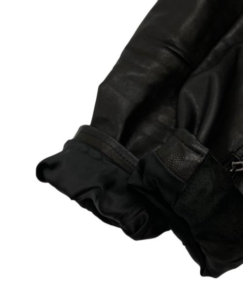 DOMENICO+SAVIO（ドメニコアンドサビオ）DOMENICO+SAVIO (ドメニコアンドサビオ) レザーライダースジャケット ブラック サイズ:38の古着・服飾アイテム