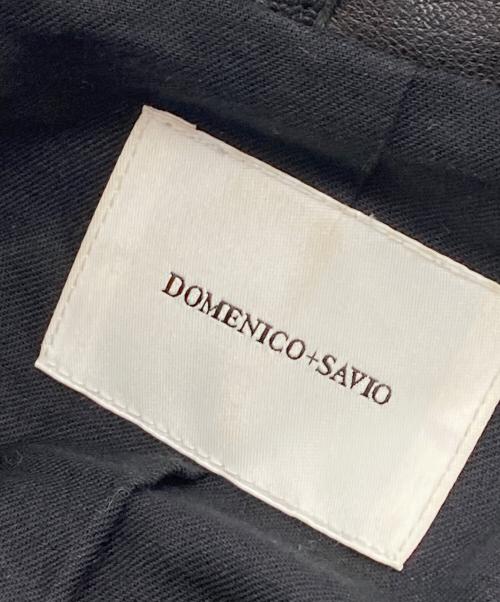 DOMENICO+SAVIO（ドメニコアンドサビオ）DOMENICO+SAVIO (ドメニコアンドサビオ) レザーライダースジャケット ブラック サイズ:38の古着・服飾アイテム