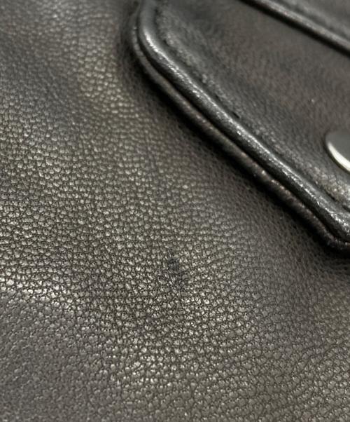 DOMENICO+SAVIO（ドメニコアンドサビオ）DOMENICO+SAVIO (ドメニコアンドサビオ) レザーライダースジャケット ブラック サイズ:38の古着・服飾アイテム