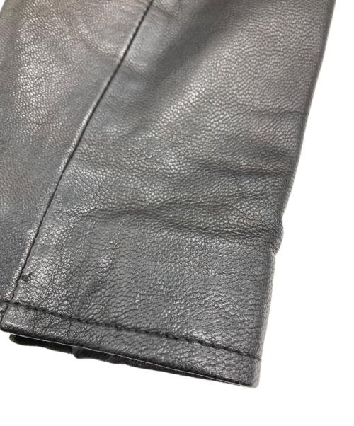 DOMENICO+SAVIO（ドメニコアンドサビオ）DOMENICO+SAVIO (ドメニコアンドサビオ) レザーライダースジャケット ブラック サイズ:38の古着・服飾アイテム