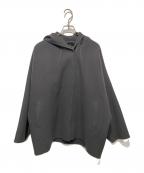 ）の古着「ショートフーディーオーバーコート」｜グレー