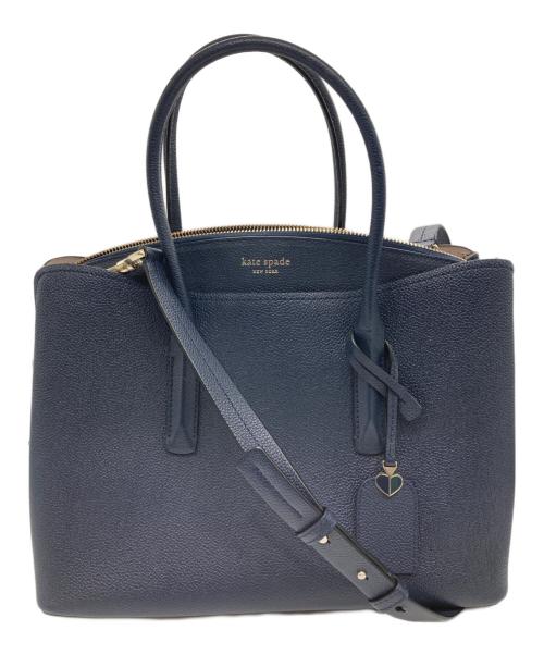 Kate Spade（ケイトスペード）Kate Spade (ケイトスペード) 2WAYショルダーバッグ ネイビーの古着・服飾アイテム