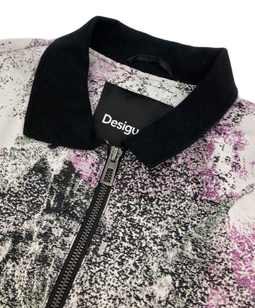 Desigual（デシグアル）Desigual (デシグアル) フロントジッパーファスナードレス ホワイト×ブラック サイズ:XSの古着・服飾アイテム