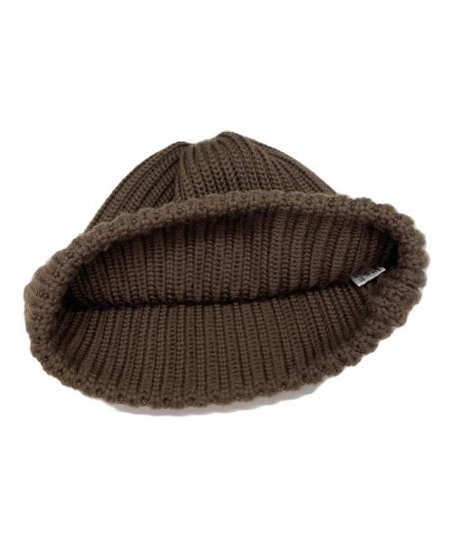 Needles（ニードルズ）Needles (ニードルズ) ロゴ刺繍ニット帽 ブラウンの古着・服飾アイテム