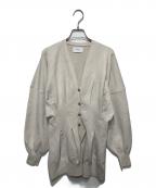 CLANEクラネ）の古着「ウエストシェイプドルマンカーディガン」｜ベージュ