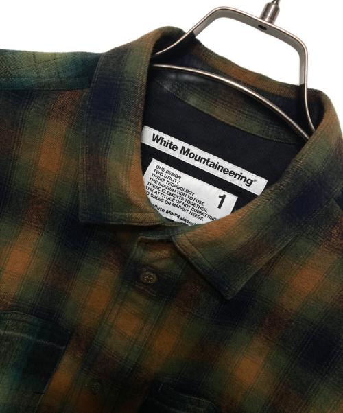 WHITE MOUNTAINEERING（ホワイトマウンテ二アニング）WHITE MOUNTAINEERING (ホワイトマウンテ二アニング) MID GUSSET SLEEVE CHECK WORK SHIRT ブラウン サイズ:1の古着・服飾アイテム