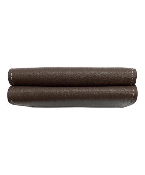 l'arcobaleno（ラルコバレーノ）l'arcobaleno (ラルコバレーノ) 3つ折り財布/ゴートレザーミニウォレット ブルー×グレーの古着・服飾アイテム