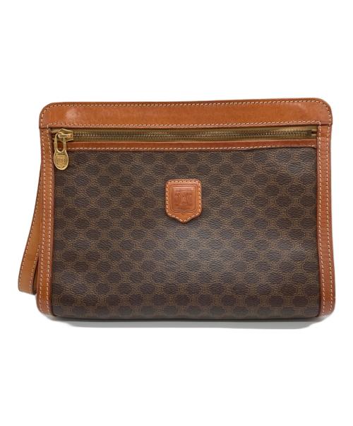 CELINE（セリーヌ）CELINE (セリーヌ) マカダム柄ポーチ ブラウンの古着・服飾アイテム