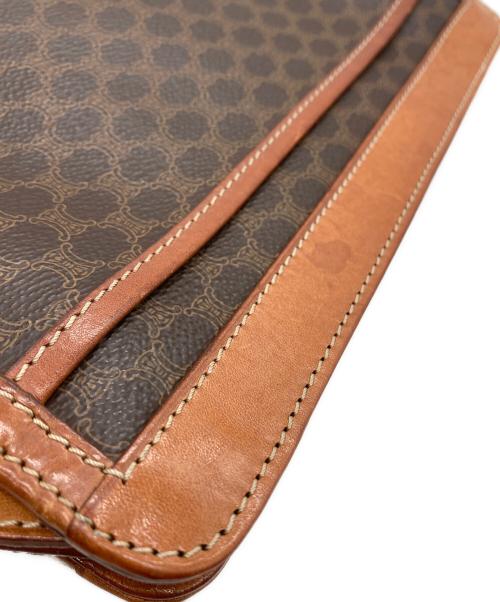 CELINE（セリーヌ）CELINE (セリーヌ) マカダム柄ポーチ ブラウンの古着・服飾アイテム