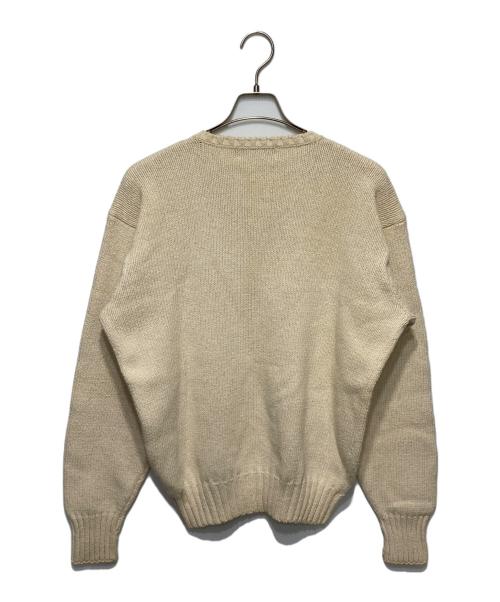 POLO RALPH LAUREN（ポロ・ラルフローレン）POLO RALPH LAUREN (ポロ・ラルフローレン) Vネックコットンニット ベージュ サイズ:Lの古着・服飾アイテム