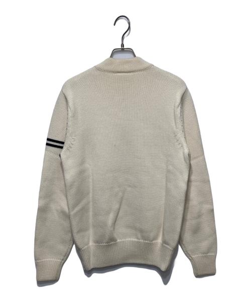 LACOSTE（ラコステ）LACOSTE (ラコステ) フロントワッペンニット ホワイト サイズ:3の古着・服飾アイテム