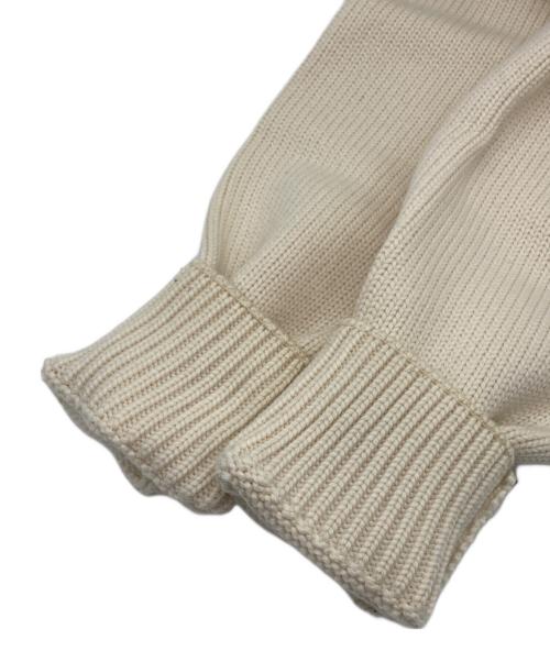 LACOSTE（ラコステ）LACOSTE (ラコステ) フロントワッペンニット ホワイト サイズ:3の古着・服飾アイテム