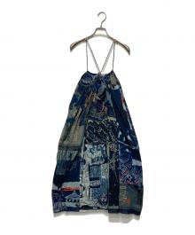 45R（フォーティファイブ・アール）の古着「バンダナパッチワークのキャミドレス」｜インディゴ