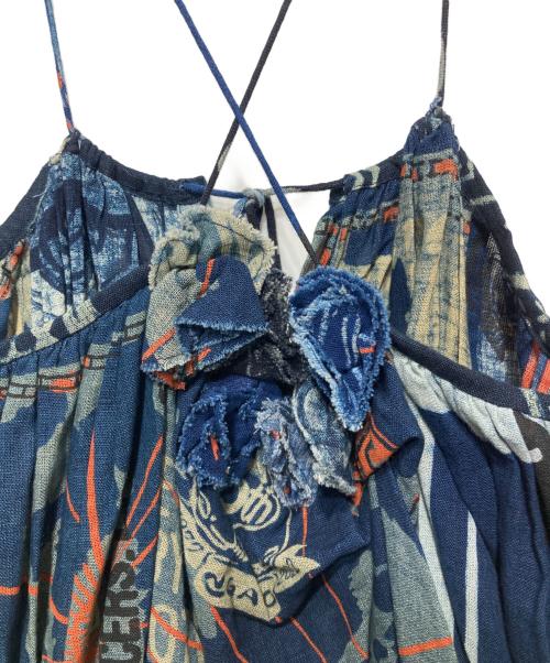 45R（フォーティファイブ・アール）45R (フォーティファイブ・アール) バンダナパッチワークのキャミドレス インディゴ サイズ:表記なしの古着・服飾アイテム
