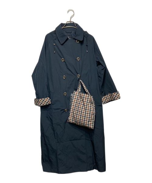 Aquascutum（アクアスキュータム）Aquascutum (アクアスキュータム) レインコート ネイビー サイズ:M～L対応の古着・服飾アイテム