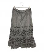 softsurroundingsソフト・サラウンド）の古着「装飾デザインヴィンテージスカート」｜グレー