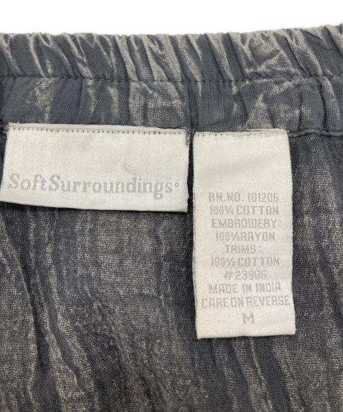 softsurroundings（ソフト・サラウンド）softsurroundings (ソフト・サラウンド) 装飾デザインヴィンテージスカート グレー サイズ:Mの古着・服飾アイテム