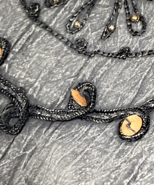 softsurroundings（ソフト・サラウンド）softsurroundings (ソフト・サラウンド) 装飾デザインヴィンテージスカート グレー サイズ:Mの古着・服飾アイテム