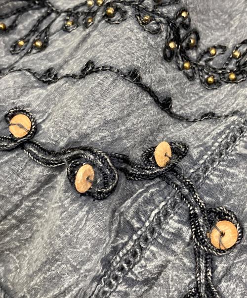 softsurroundings（ソフト・サラウンド）softsurroundings (ソフト・サラウンド) 装飾デザインヴィンテージスカート グレー サイズ:Mの古着・服飾アイテム