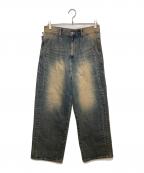 DOFFJASONドフジェーソン）の古着「ワイドフィットヴィンテージウォッシュデニムパンツ」｜インディゴ