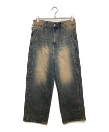 DOFFJASON（ドフジェーソン）の古着「ワイドフィットヴィンテージウォッシュデニムパンツ」｜インディゴ