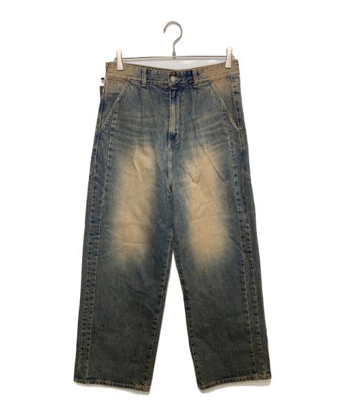 DOFFJASON（ドフジェーソン）DOFFJASON (ドフジェーソン) ワイドフィットヴィンテージウォッシュデニムパンツ インディゴ サイズ:M 未使用品の古着・服飾アイテム