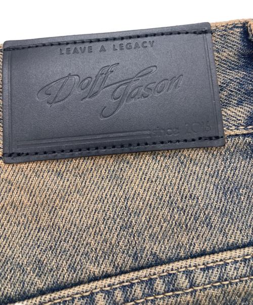 DOFFJASON（ドフジェーソン）DOFFJASON (ドフジェーソン) ワイドフィットヴィンテージウォッシュデニムパンツ インディゴ サイズ:M 未使用品の古着・服飾アイテム