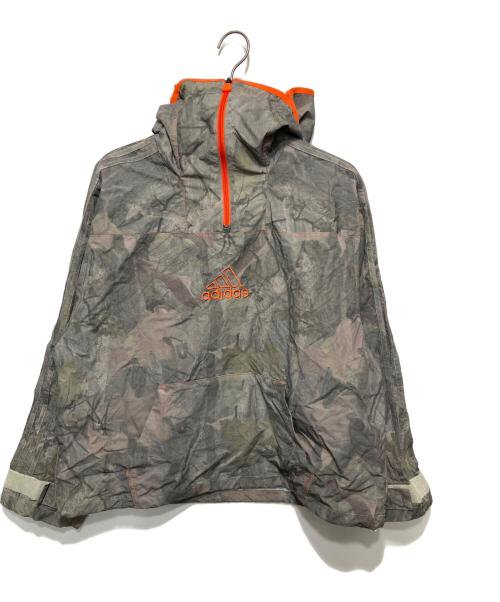 adidas（アディダス）adidas (アディダス) ナイロンアノラックパーカー/カモ ジャケット グレー サイズ:Lの古着・服飾アイテム